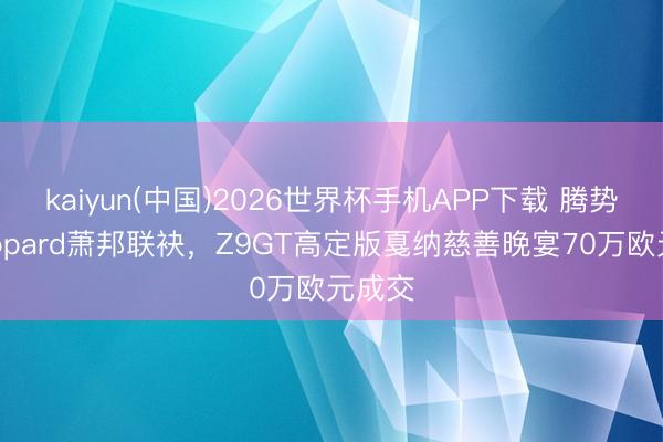 kaiyun(中国)2026世界杯手机APP下载 腾势与Chopard萧邦联袂，Z9GT高定版戛纳慈善晚宴70万欧元成交