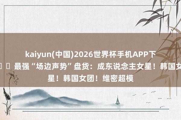 kaiyun(中国)2026世界杯手机APP下载 又看球😍最强“场边声势”盘货:成东说念主女星!韩国女团!维密超模
